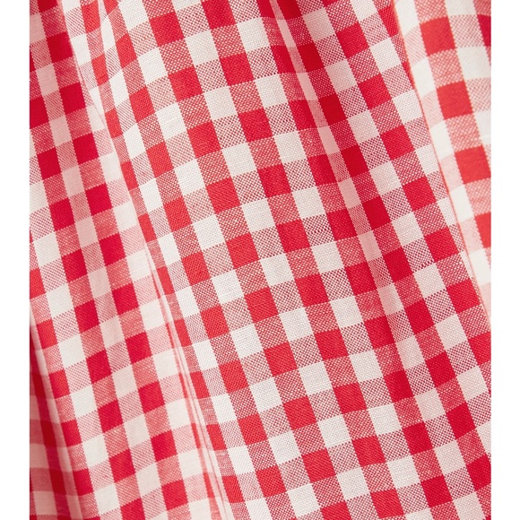 Sleeper Atlanta Midi Dress Red Gingham Size S - Picture 2 of 7